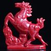 Adornos de caballo de cerámica al por mayor Tang sancai pequeño caballo rojo decoración del hogar artesanías caballo para el éxito caballo dragón verde cerámica cruda