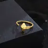 Anel para Biscoito em Formato de Chifre Estilo Francês Moderno com Toque de Luxo, Anel Minimalista Aberto para Dedo Indicador
