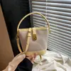 Bolsas de Mujer Transfronterizas 2026 Nueva Moda Primavera Tendencia Bolso de Mano Bolso Cubo Color Bloqueo Nicho Bolso de Hombro Cruzado