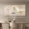 Pintura Decorativa Transfronteriza de Lujo Ligero para Restaurante Nuevo Reloj Electrónico Sala de Estar de Alta Gama Pared de Fondo para Restaurante Calendario Perpetuo Pintura Colgante