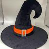 Sombrero de Halloween Sombrero de Bruja de Halloween Sombrero de Pico con Cinta Negra y Hebilla Plateada Sombrero de Carnaval Sombrero para Disfraz de Festival