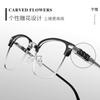 Nuevas gafas vintage de titanio puro 31814, montura de gafas rojas netas para miopía, montura de cejas para hombres, venta al por mayor de Danyang