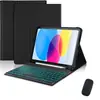 Adequado para iPad Tablet Pro110.9.7 Capa Protetora Retroiluminação Colorida Teclado Bluetooth Removível Capa com Porta-Caneta 10.2