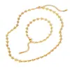 Collar de Acero Inoxidable Chapado en Oro de 18K Estilo Ins Transfronterizo Europeo y Americano con Flor de Esmalte y Diseño Único, Pulsera de Acero de Titanio, Joyería que No Se Desvanece