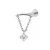 Colgante de Cadena de Aleación de Titanio F136 0.9 Dientes Joyería Perforada Pendientes con Dientes Internos Uñas para Labios Comercio Exterior Venta Caliente Fábrica en stock