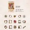 Paquete de Pegatinas Vintage PET Tangshi, Serie Era Dorada, 180 Pegatinas Decorativas de Base Estilo Europeo para Diarios, 5 Diseños