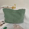 Bolsa de almacenamiento de cosméticos retro simple transfronteriza de gran capacidad linda bolsa de cosméticos de pana bolsa de tela de pana para mujer