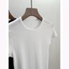 En Stock Suministro a Largo Plazo del Fabricante de Camisetas Unisex Básicas de Manga Corta de Algodón Fino Negro y Blanco con Sentido de Diseño, Disponibles para Venta al por Mayor