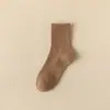 Calcetines de Algodón, Calcetines de Otoño e Invierno, Calcetines de Media Caña para Hombre, Calcetines Largos con Puño, Color Sólido, Estilo Simple, Calcetines Largos Deportivos y Casuales para Hombre, Venta al por Mayor