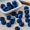 Ojo de Gato de Resina Arena Movediza Cilíndrico Agujero Grande Cuentas Sueltas Hebilla de Cuentas Hebilla de Cuerda DIY Joyería Estilo Retro Accesorios para Ropa