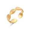 Anillo Abierto de Tres Capas con Cuentas Onduladas Transfronterizo Europeo y Americano Anillo de Valla Bohemio de Acero Inoxidable Joyería