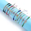 Pulseras Tejidas con Ojo de Diablo de Diamante de Aleación con Goteo de Aceite Explosiones Transfronterizas Traje de 12 Pulseras Simple Europeo y Americano