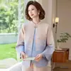 Nuevo conjunto de madre estilo chino, nuevo conjunto de dos piezas, elegante cárdigan de punto, suéter de otoño e invierno para mediana edad y mayores, abrigo versátil estilo nacional