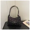 Bolsa tote de lona transfronteiriça nova, de grande capacidade e leve, bolsa plissada feminina da moda, bolsa de ombro único, bolsa de mão versátil para o dia a dia