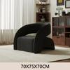 Sofá Individual de Diseño Popular en Línea Creativo Lujo Ligero Balcón Casual con Forma Curva Combinación de Mesa y Silla para Sala de Estar