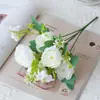Simulação Nórdica Xiangfei Peônia Casamento Segurando Pacote de Flores Decoração de Casa de Casamento Simulação de Flores Pacote de Flores Falsas 5 Peônias