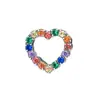 Pendientes de Corazón de Moda de Aleación de Titanio F136 Transfronterizos Incrustados con Circonita Uñas de Labios Uñas del Cartílago del Oído Joyería para Piercings Corporales Pendientes