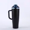 Taza de Coche Personalizada de Gran Capacidad 40 oz con Asa de Acero Inoxidable 304 de Doble Pared con Aislamiento al Vacío Taza de Hielo para Coche