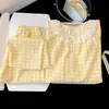 Pijama Dulce de Algodón Nube para Niñas, Nuevo Estilo Primavera/Otoño, Manga Larga, Cuello de Solapa, Se Puede Usar Afuera, Ropa de Casa de Dibujos Animados, Conjunto de Dos Piezas