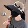 [Mascarilla Facial Colgable] Protección Solar Recortada 2025 Secado Rápido Transpirable Parasol Nuevo Cubre Rostro UV Verano Gorra con Visera