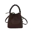 Diseño único, bolso cubo casual con estampado de lichi para mujer, moderno y elegante, se puede llevar como bolso de hombro o bolso cruzado, bolso de mano moderno y versátil