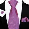 Conjunto de Corbata de Tres Piezas para Hombre 8cm Ropa Formal de Negocios Corbata Bordada Jacquard de Seda de Poliéster Logo Corbata Atada a Mano Personalizada