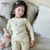 Conjunto de roupa íntima infantil YOJIA inverno 2024 novo algodão quente roupa de casa roupas de outono para crianças calças de outono roupas de inverno