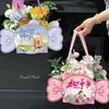 Empaque de Producto Nuevo Caja de Flores de Caramelo de Mano Caja de Arreglo Floral de Agradecimiento para Maestro Caja de Regalo Arte Floral Hecho a Mano Suministros para Floristería