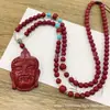 Pingente Cabeça de Buda de Cinábrio Alto Teor Areia Dourada Roxa Estátua de Buda de Cinábrio Zodíaco Colar para Homens e Mulheres Presente Joia de Presente