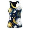 Verano 2024 Halloween comercio exterior transfronterizo AliExpress nuevo chaleco de mujer top estampado con patrón de reloj de luna