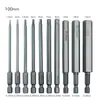Conjunto de Brocas Hexagonais 50mm S2 Bullet Torque Magnético para Parafusadeira Elétrica