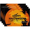 Mantel Popular de Halloween de Amazon Cabeza de Calabaza Estampado de Fantasma Material de Lino Mantel Decorativo de Halloween Americano
