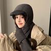 Capuz de proteção auricular à prova de vento para inverno, chapéu versátil e moderno para atividades ao ar livre, cachecol, chapéu quente feminino para ciclismo e esqui tudo em um