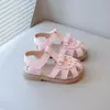 Novos Sapatos de Bebê Respiráveis Primavera e Outono Forro Confortável Biqueira Aberta Resistentes ao Desgaste Sapatos de Princesa para Crianças Sandálias de Praia para Crianças