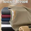 Gente Gatuna 400g Forro Interior de Polar Zorro Plateado Pesado Sudadera Cálida Camiseta Base para Hombre Otoño Invierno Nueva Camiseta de Polar