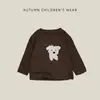 Camiseta linda de cachorro con manga larga para bebés y niños pequeños, estilo primavera/otoño para niñas, capa base suave y amigable con la piel, top casual para niños