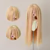 Peluca para Muñeca BJD, Cabello Largo Recto Suave Tipo Seda con Flequillo Largo, Cabello Personalizable para Muñecas de 346 Puntos, Accesorio para Vestir