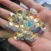 Cuentas octogonales de Cristal de Color 14 mm doble agujero cortina de cuentas de cristal cuentas sueltas accesorios DIY colgante para coche iluminación accesorios DIY