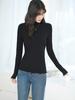 Suéter de Punto Base para Otoño e Invierno con Cuello Alto Apilado, Moderno y Adelgazante, Algodón Puro, Adecuado para Usar en Capas o Solo, Tejido Elegante