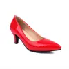 Zapatos de tacón alto de charol simples de boca poco profunda y punta de una sola capa, tallas 32-48, zapatos de comercio exterior