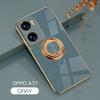 Para OPPO A77 versión japonesa funda para teléfono móvil con anillo funda 6d galvanizada magnética para coche A57S versión extranjera funda todo incluido