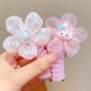 Anillo para el cabello con forma de línea telefónica de dibujos animados para niños, bonito lazo para la cabeza, trenza para niña pequeña, accesorio para el cabello rizado