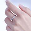 Anillos Emocionales para Parejas para Hombres y Mujeres, Regalos para Relaciones a Distancia, Anillos Simples Cepillados, Anillos Geométricos Creativos con Abertura
