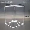 Soporte de Lámpara Hecho a Mano Lámpara de Mesa Gancho para Lámpara Colgante Cuadrado de Abuela Flor Marco de Hierro Pantalla Tejido de Cuerda de Algodón Repujado Mano DIY