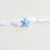Conejo Azul Decoración de Mesa de Postres Inserto para Pastel Luna Llena del Bebé Cumpleaños 100 Pegatina para Empujar Pudín