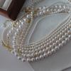 Colar de pérolas de Shi Celebração de Ano Novo Colar de Casamento de Ano Novo Noiva Gentil Francesa Noiva de Alta Classe Clavícula Corrente