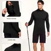 Ropa de entrenamiento de ciclismo para exteriores de talla europea y americana, alta elasticidad, secado rápido, protección solar, manga larga, con capucha, cuello alto, ajustada.