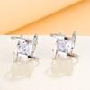 Pendientes de Diamante Grande Incrustado en Cobre, Sencillos, Versátiles, de Lujo, Venta Caliente Transfronteriza, Colocación Original para Viajes Diarios Coreanos