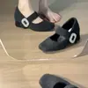Sapatos Mary Jane Peludos Quadrados Pretos para Mulheres Baixas, com Aumento Oculto de Altura, Sapatos de Salto Alto Forrados com Lã de Inverno com Tiras de Velcro
