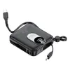 Batería Externa Mini Portátil Certificada 3C de 10000 mAh Carga Rápida de 22.5 W con Cable Integrado y Logo Personalizable